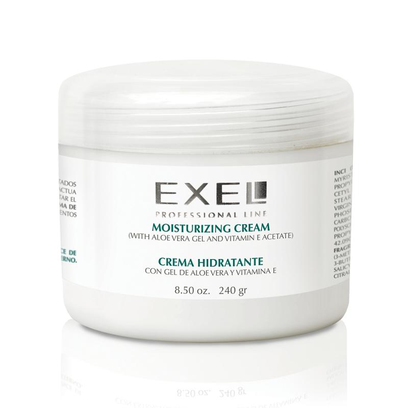 Crema Hidratante con Gel de Aloe Vera y Vitamina E x 240g Exel