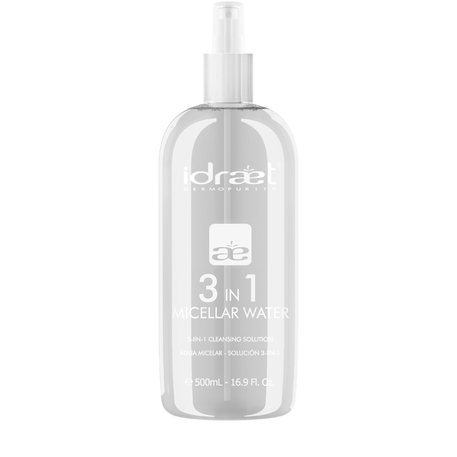 Agua Micelar 3 en 1 x 500ml, Idraet