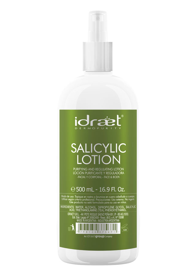 Loción Purificante y  Reguladora con Ácido Salicílico, Idraet